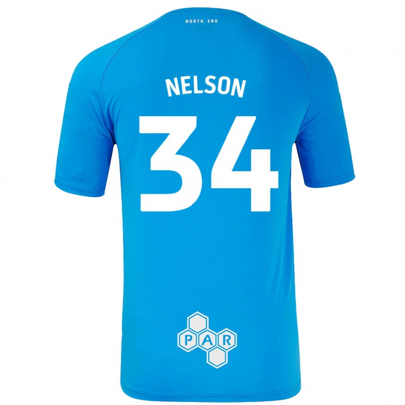 Danxen Męski Kitt Nelson #34 Niebieski Wyjazdowa Koszulka 2024/25 Koszulki Klubowe