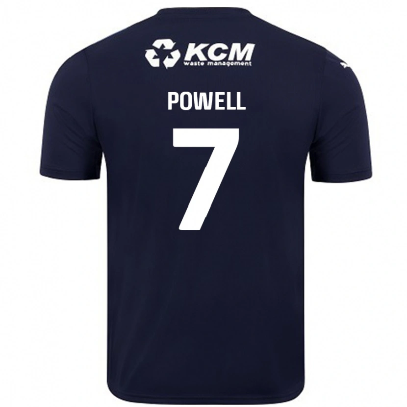 Danxen Męski Joe Powell #7 Granatowy Wyjazdowa Koszulka 2024/25 Koszulki Klubowe