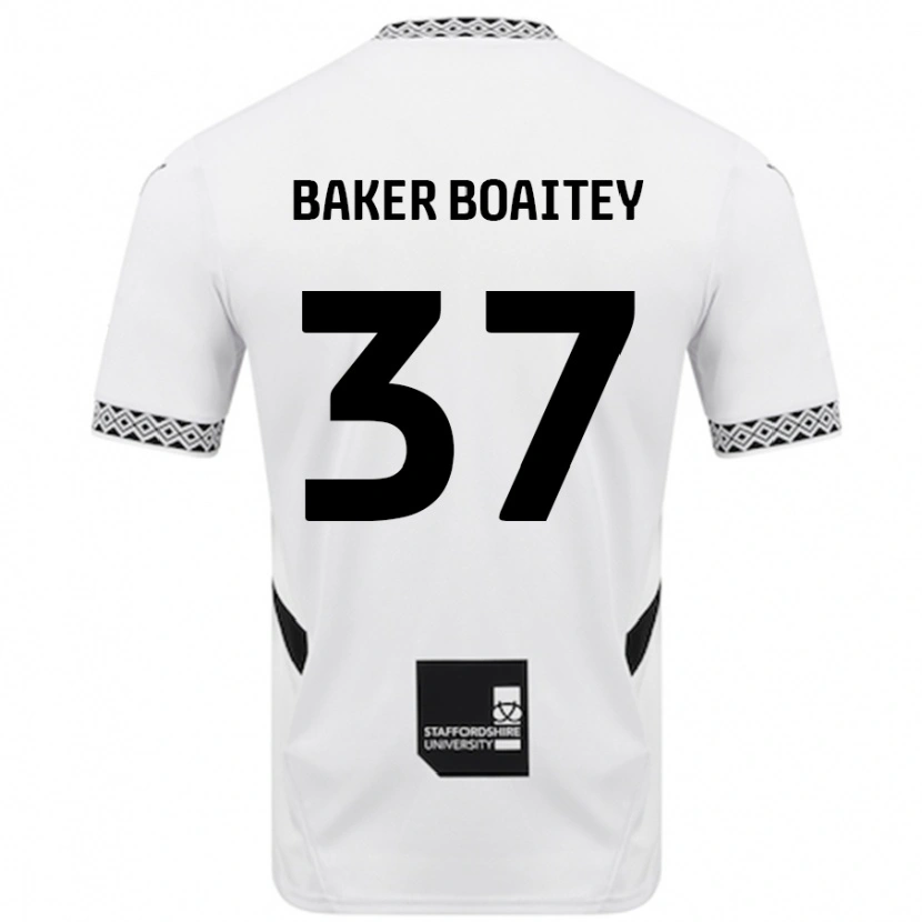 Danxen Kobiety Benicio Baker-Boaitey #37 Biały Domowa Koszulka 2024/25 Koszulki Klubowe