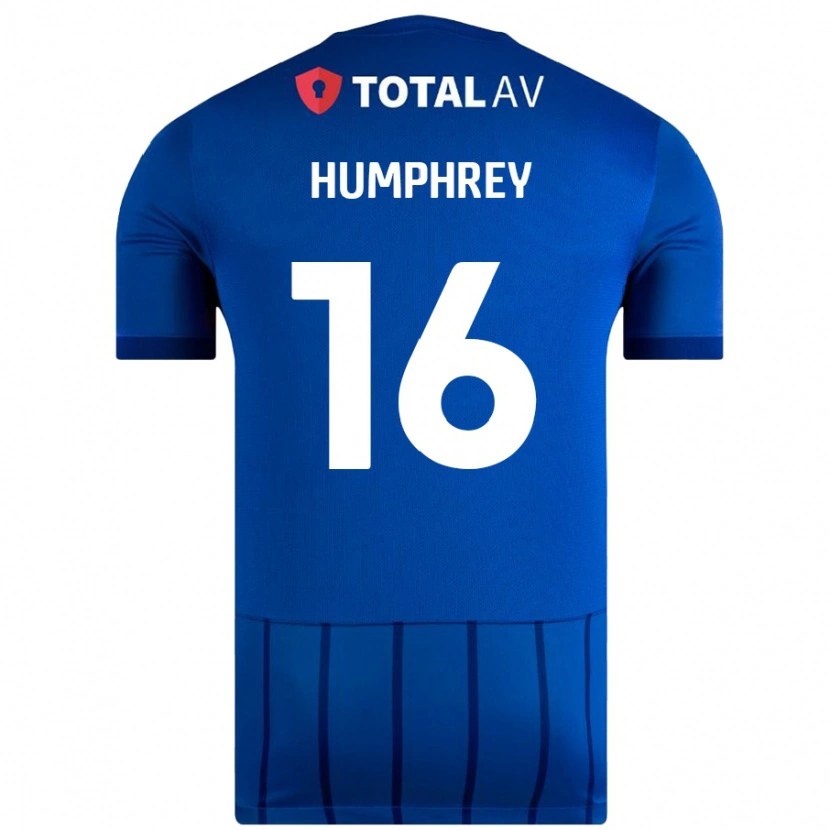 Danxen Kobiety Ella Humphrey #16 Niebieski Domowa Koszulka 2024/25 Koszulki Klubowe