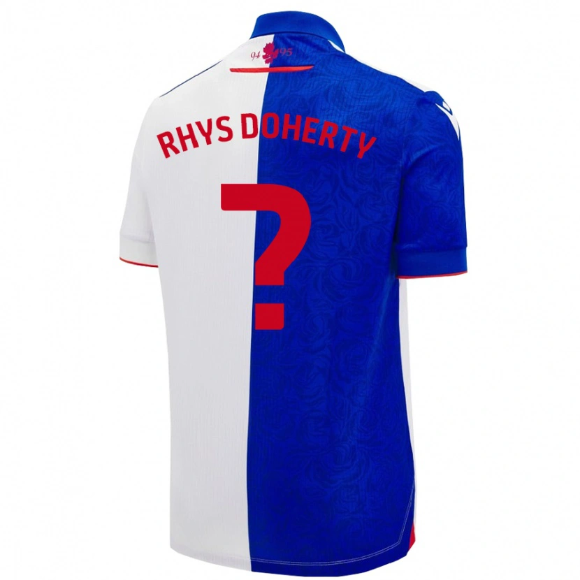 Danxen Kobiety Rhys Doherty #0 Niebieski Biały Domowa Koszulka 2024/25 Koszulki Klubowe