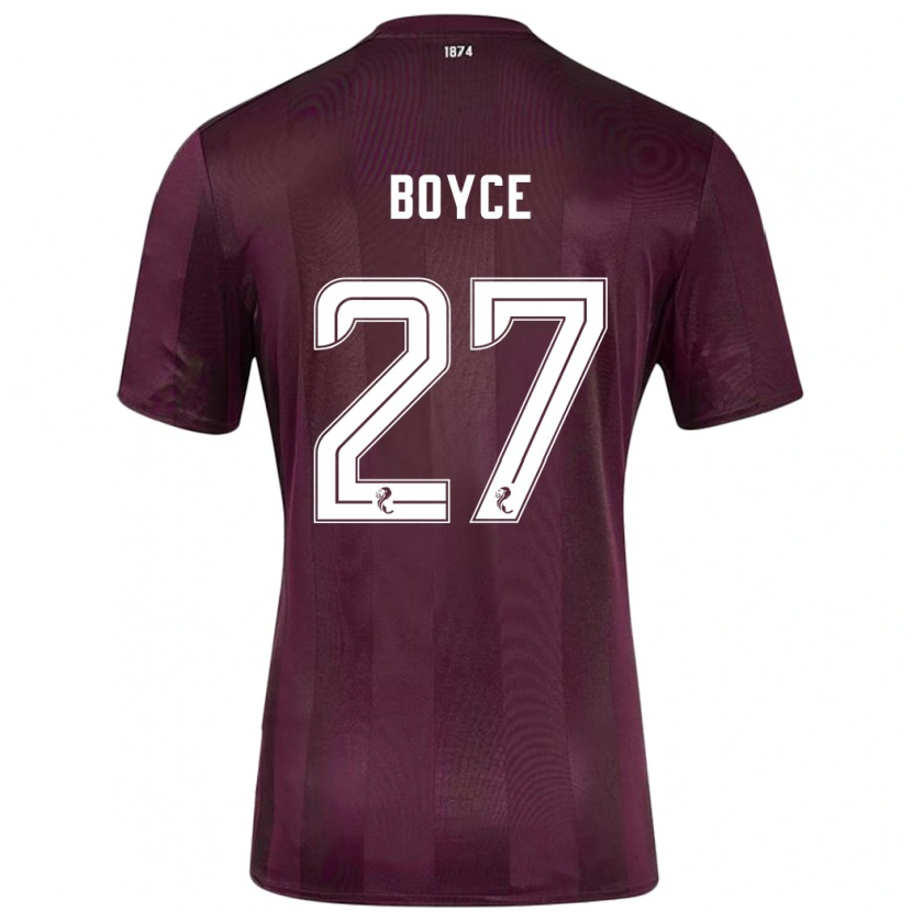 Danxen Kobiety Liam Boyce #27 Burgundowy Domowa Koszulka 2024/25 Koszulki Klubowe