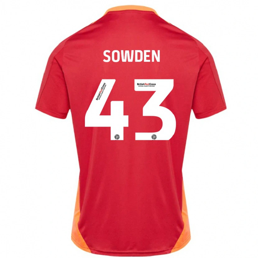 Danxen Kobiety Andrew Sowden #43 Niebieski Złamana Biel Wyjazdowa Koszulka 2024/25 Koszulki Klubowe