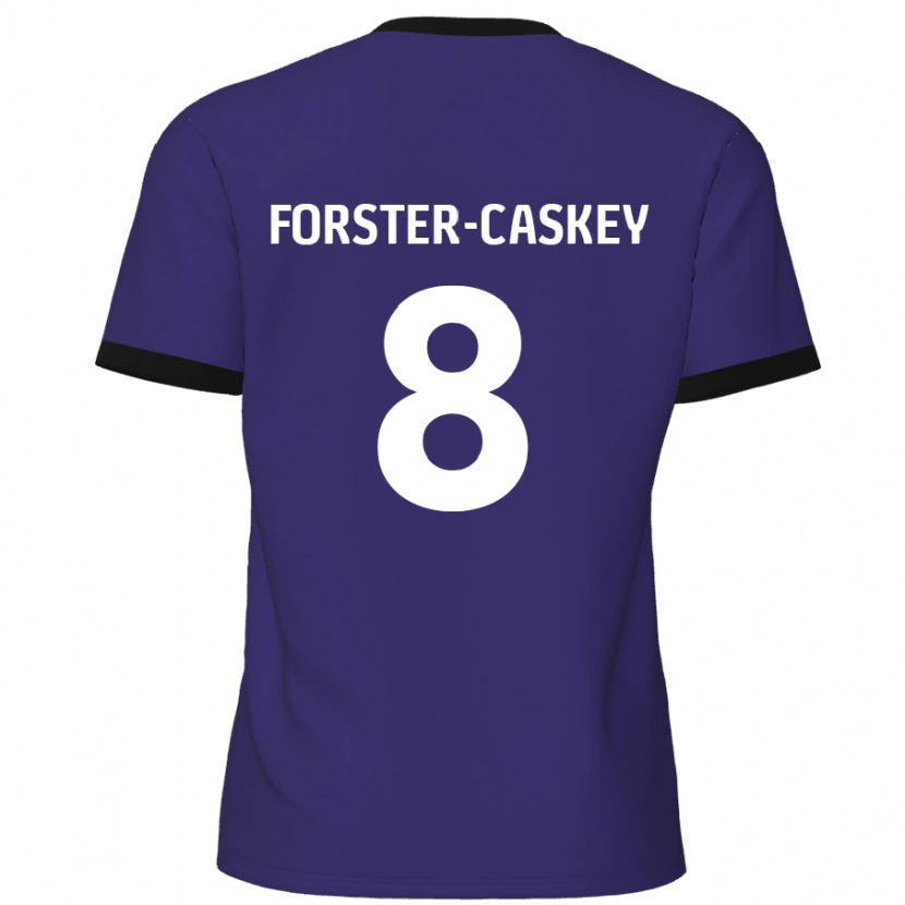 Danxen Kobiety Jake Forster-Caskey #8 Fioletowy Wyjazdowa Koszulka 2024/25 Koszulki Klubowe