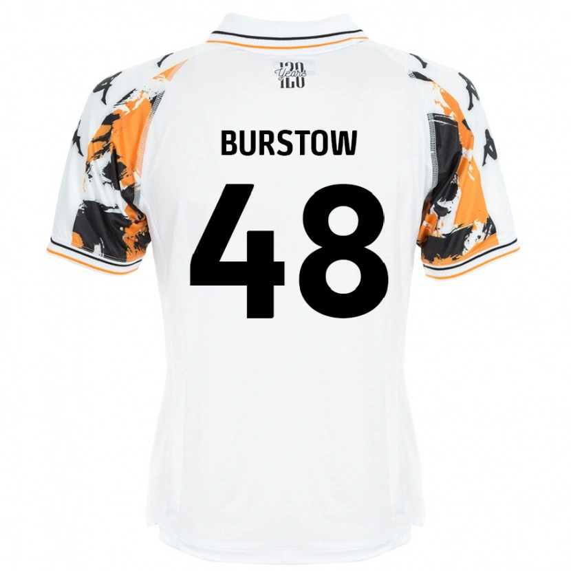 Danxen Kobiety Mason Burstow #48 Biały Wyjazdowa Koszulka 2024/25 Koszulki Klubowe