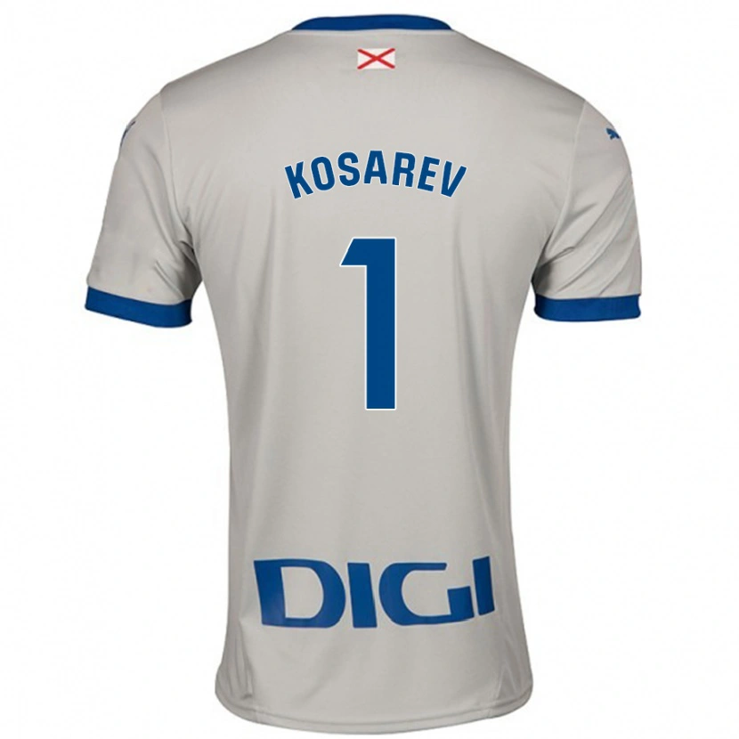 Danxen Kobiety Oleksandr Kosarev #1 Jasnoszary Wyjazdowa Koszulka 2024/25 Koszulki Klubowe