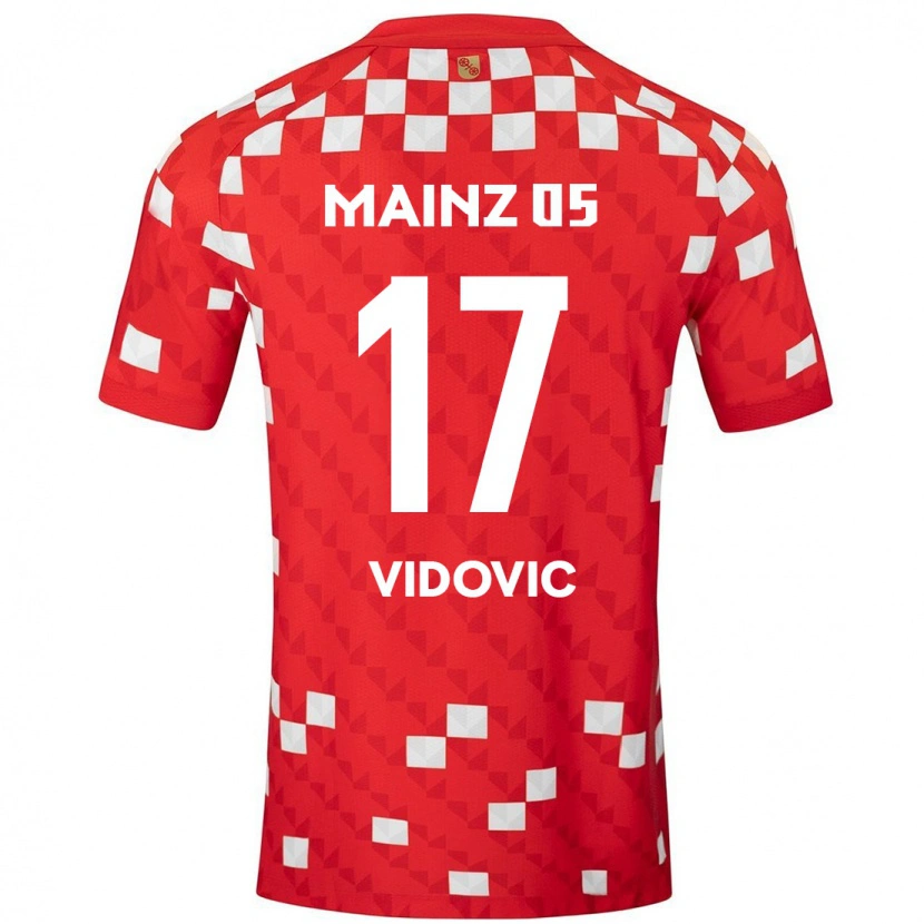 Danxen Dzieci Gabriel Vidovic #17 Biały Czerwony Domowa Koszulka 2024/25 Koszulki Klubowe