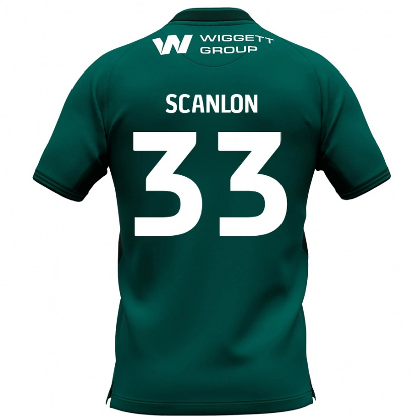 Danxen Dzieci Calum Scanlon #33 Zielony Wyjazdowa Koszulka 2024/25 Koszulki Klubowe