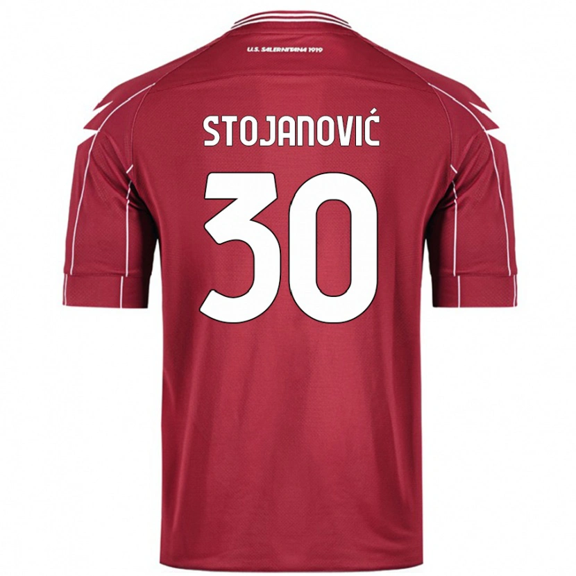 Danxen Męski Petar Stojanović #30 Burgundowy Domowa Koszulka 2024/25 Koszulki Klubowe